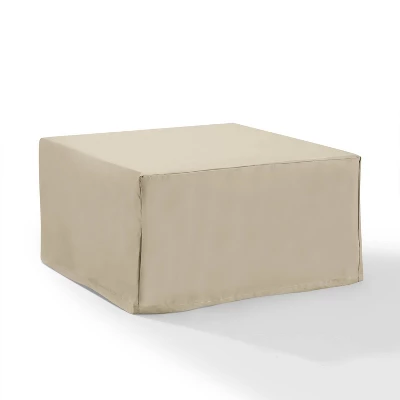 Outdoor Square Table & Ottoman Furniture Cover - Tan - Crosley 1 Outdoor Square Table & Ottoman Furniture Cover - Tan - Crosley