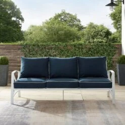 Kaplan Outdoor Metal Sofa White With Navy Cushions - Crosley 16 Kaplan Outdoor Metal Sofa White With Navy Cushions - Crosley -Garden Furniture Store GUEST 80fb0f1b ddcd 4b67 9aee 691cc701a48d