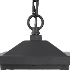 13" Metal/Glass Square Cage Modern Outdoor Pendant Light Black - LNC -Garden Furniture Store GUEST 8131011e ca81 4ffb b4ca 89d017db10e7