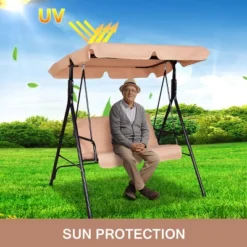 Costway Loveseat Patio Canopy Swing Glider Hammock Cushioned Steel Frame Outdoor -Garden Furniture Store GUEST 81ceb4af 6852 4c02 ace3 a6952b3cd64e