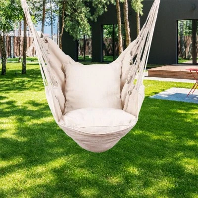 SUGIFT Hanging Hammock Chair With Double Cushions 1 SUGIFT Hanging Hammock Chair With Double Cushions