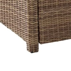 Bradenton 5pc Outdoor Wicker Arm Chair & Fire Table Set - Crosley -Garden Furniture Store GUEST 83455637 6e2b 4915 9f2c 8719f1272857 1
