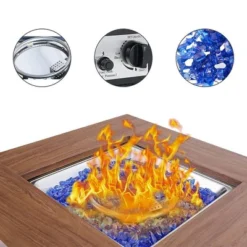 5pc Patio Dining Set With 34" Square Fire Pit Table & Swivel Arm Chairs - Captiva Designs -Garden Furniture Store GUEST 8436cc68 a462 4443 acab b13781c391e0