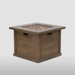 Venti 5pc Wicker Swivel Club Chairs And Fire Pit - Dark Brown/Beige - Christopher Knight Home -Garden Furniture Store GUEST 8470c485 cda6 45c5 b15e 55aee49b2d01