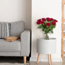 Dozen Fresh Cut Red Roses With Vase