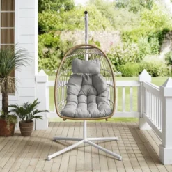 Toluca Hanging Outdoor Boho Egg Chair With Cushion - Saracina Home -Garden Furniture Store GUEST 8502028c b595 43dd 8fef 83b2c522826c