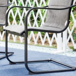 Patio Set With Steel Table With 1.57" Umbrella Hole & Metal Padded Sling C-Spring Arm Chairs - Captiva Designs 22 Patio Set With Steel Table With 1.57" Umbrella Hole & Metal Padded Sling C-Spring Arm Chairs - Captiva Designs -Garden Furniture Store GUEST 8558704d 6621 422a 8702 4d0c5e9e62f7