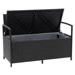 Parksville Patio Storage Bench - Black - CorLiving 11 Parksville Patio Storage Bench - Black - CorLiving -Garden Furniture Store GUEST 8574fc05 85c2 4d56 9a01 4e35a87f82ae