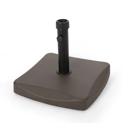 55-pound Square Patio Umbrella Base- Brown - Christopher Knight Home 2 55-pound Square Patio Umbrella Base- Brown - Christopher Knight Home - Image 2