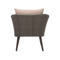 3pc Bertram Outdoor Wicker Conversation Set Gray - Linon -Garden Furniture Store GUEST 85e2a16a 52e6 48d5 b868 23c7fce9febe