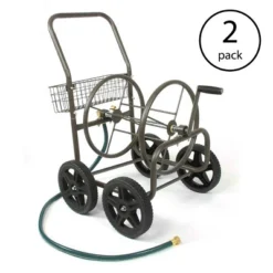 Liberty Garden Products 4 Wheel Residential Hose Reel Cart Up To 250' (2 Pack)