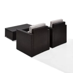 Palm Harbor 3pc All-Weather Wicker Patio Seating Set - Gray Cushions - Crosley 12 Palm Harbor 3pc All-Weather Wicker Patio Seating Set - Gray Cushions - Crosley -Garden Furniture Store GUEST 88564d30 ae69 4462 9284 6edcb3651ba5