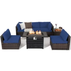 Tangkula 7PCS Patio Rattan Furniture Set 42" Fire Pit Table W/ Cover Cushioned 26 Tangkula 7PCS Patio Rattan Furniture Set 42" Fire Pit Table W/ Cover Cushioned -Garden Furniture Store GUEST 898c36db ff22 4ea1 bdb9 99b5d768673d