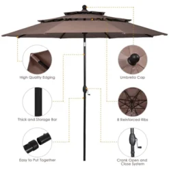 Tangkula Outdoor Auto-tilt Patio Market Umbrella W/ Double Vented -Garden Furniture Store GUEST 8a2ee8ca 8bba 429f a99c e746657b62b6