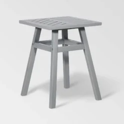 Slatted Chevron Acacia Wood Patio Side Table - Saracina Home -Garden Furniture Store GUEST 8a61fdce ae8f 4182 bfc5 23d1bf943ad3