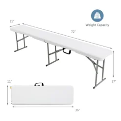 Costway 6 FT Portable Folding Bench Outdoor Picnic Bench 550 Lbs Limited For Dining 11 Costway 6 FT Portable Folding Bench Outdoor Picnic Bench 550 Lbs Limited For Dining -Garden Furniture Store GUEST 8a7b243f 32b5 4ae5 a613 93c6763eca9a