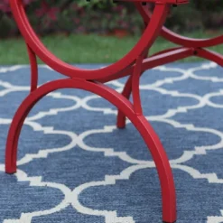 Outdoor Steel Single Seat Garden Arm Chair - Red - Captiva Designs -Garden Furniture Store GUEST 8aeb7e93 8be4 4d3c 9dda 98d53462ce7a