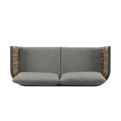 Ashby Loveseat - Gray/Black/Natural - Linon -Garden Furniture Store GUEST 8b5c5502 75f9 44ac 998e f1dbb33d1363