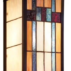 16.25" 1-Light Mission Style Stained Glass Outdoor Wall Sconce - River Of Goods -Garden Furniture Store GUEST 8c1d355a 757f 47ef 9048 cd32888a5cbf