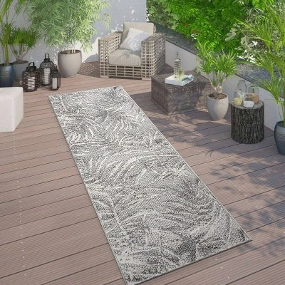 World Rug Gallery Bahama Palm Frond Floral Indoor/Outdoor Area Rug 4 World Rug Gallery Bahama Palm Frond Floral Indoor/Outdoor Area Rug - Image 4