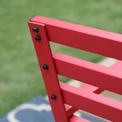 Outdoor Steel Single Seat Garden Arm Chair - Red - Captiva Designs -Garden Furniture Store GUEST 8db4d433 b30e 4965 a88c 895c09fe0283