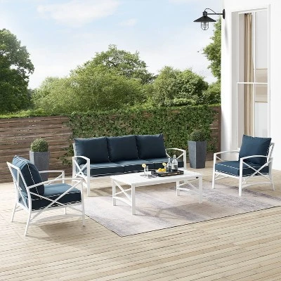 Kaplan 4pc Outdoor Sofa Set - Navy - Crosley 7 Kaplan 4pc Outdoor Sofa Set - Navy - Crosley - Image 7