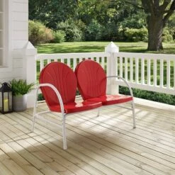 Griffith Outdoor Loveseat - Bright Red - Crosley -Garden Furniture Store GUEST 8f04f618 8ee7 461d b894 40734664b36e