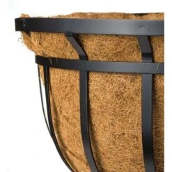 Plow & Hearth - Footed Steel Round Basket Planter With Natural Coir Liner -Garden Furniture Store GUEST 902ed0b9 0f64 4967 b9be 26f257bc294c