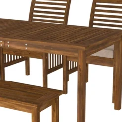 Ravenscroft 4pc Acacia Wood Patio Dining Set - Saracina Home -Garden Furniture Store GUEST 914c6e42 17c0 45e7 8628 77dcc0056746