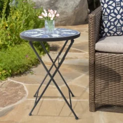 Saint Birch Lori Mosaic Folding Side Table -Garden Furniture Store GUEST 91a731ce 1801 457c 94bc d6ddf9d83dc2