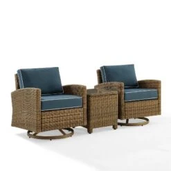 3pc Bradenton Outdoor Steel Swivel Rocking Chairs - Crosley -Garden Furniture Store GUEST 9201380f 9836 4062 8712 2082cd1dc0be