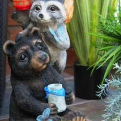 15" Polyresin Solar Nature Pals Statue With Butterflies And LED Lights - Alpine Corporation -Garden Furniture Store GUEST 924505c1 aae4 4287 9fc3 d49a0dd01d41