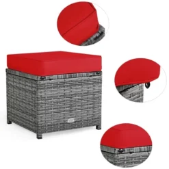 Costway 7 PCS Patio Rattan Dining Set Sectional Sofa Couch Ottoman Garden WhiteRedBlack 23 Costway 7 PCS Patio Rattan Dining Set Sectional Sofa Couch Ottoman Garden WhiteRedBlack -Garden Furniture Store GUEST 92c31eeb e624 4e9f b103 b5620201d7ee