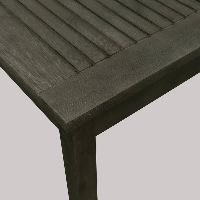 Renaissance Square Outdoor Patio Stacking Table - Gray - Vifah 3 Renaissance Square Outdoor Patio Stacking Table - Gray - Vifah - Image 3