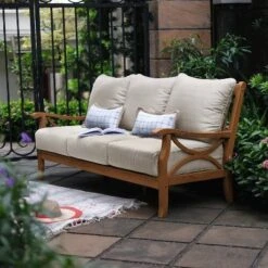 Abbington Teak Patio Sofa With Cushion - Cambridge Casual -Garden Furniture Store GUEST 941d701c 36f9 4456 a706 f3eeb7803ef5