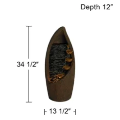 John Timberland Modern Rustic Outdoor Floor Water Fountain With Light LED 34 1/2" High Cascading For Yard Garden Patio Deck 12 John Timberland Modern Rustic Outdoor Floor Water Fountain With Light LED 34 1/2" High Cascading For Yard Garden Patio Deck -Garden Furniture Store GUEST 9440f790 a783 42f8 87cd 84f9612dd686