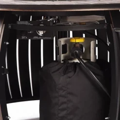 Oakland Living 5pc Deep Seating Aluminum Outdoor Patio Fire Pit Dining Set With Stripe Pattern Fire Table Copper/Gray -Garden Furniture Store GUEST 94c63f52 4fb8 4296 a502 d6ebe869b98d