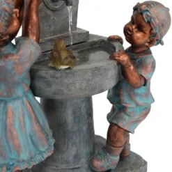 Sunnydaze Decor Sunnydaze 30"H Electric Polyresin Boy And Girl At Bird Bath Outdoor Water Fountain -Garden Furniture Store GUEST 94e6ec5b 7c2b 4a7a b2d0 e1eb5a1866a2