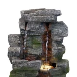 Sunnydaze Decor Sunnydaze Indoor Home Office Polyresin Towering Cave Waterfall Tabletop Water Fountain With LED Light - 14" -Garden Furniture Store GUEST 9544883c 394e 494c afc0 a645ab86f832