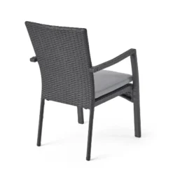 Corsica Set Of 2 Wicker Dining Chair With Cushions - Gray - Christopher Knight Home -Garden Furniture Store GUEST 95891bfc b9c0 4843 be3d 2a21cf2e24ec