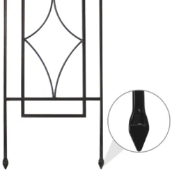 Sunnydaze Decorative Steel Metal Chic Diamonds Design Garden Trellis - Black - 2-Pack -Garden Furniture Store GUEST 95a49bf6 1fe0 459e aa29 49b4c90d9d93