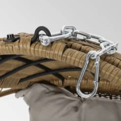 Malia Outdoor Wicker Hanging Chair (Stand Not Included) Brown/Beige - Christopher Knight Home -Garden Furniture Store GUEST 96090c7b c293 4b7c 9eda d64601956876