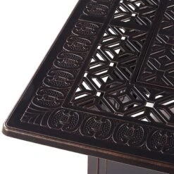 5pc Outdoor Dining Set With 42" Aluminum Square Medallion Design Fire Table & Deep Seating Swivel Rocking Chairs - Oakland Living -Garden Furniture Store GUEST 966e3ac9 ed65 48cd a009 65624397a57d