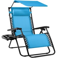 Best Choice Products Folding Zero Gravity Recliner Patio Lounge Chair W/ Canopy Shade, Headrest, Tray -Garden Furniture Store GUEST 968b7998 6cbc 4dcf 8b51 5b00746b1fb0