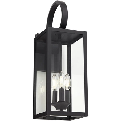 John Timberland Mira Modern Outdoor Wall Light Fixture Flat Black 21 1/2" Clear Glass For Post Exterior Barn Deck House Porch Yard Posts Patio Home 5 John Timberland Mira Modern Outdoor Wall Light Fixture Flat Black 21 1/2" Clear Glass For Post Exterior Barn Deck House Porch Yard Posts Patio Home - Image 5