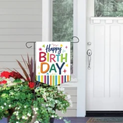 Big Dot Of Happiness Cheerful Happy Birthday - Outdoor Home Decorations - Double-Sided Colorful Birthday Party Garden Flag - 12 X 15.25 Inches -Garden Furniture Store GUEST 9794640a c885 4cc8 ba77 f294af227146