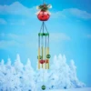 Collections Etc Jingle Bell Holiday Outdoor Wind Chime Decoration 4.75 X 4.75 X 34