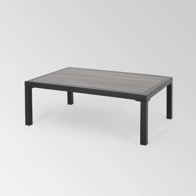 Jax 2pc Faux Wood Loveseat Set - Gray - Christopher Knight Home 6 Jax 2pc Faux Wood Loveseat Set - Gray - Christopher Knight Home - Image 6