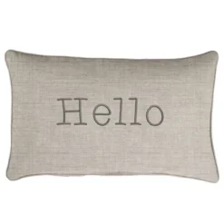Indoor/Outdoor Hello Embroidered Lumbar Throw Pillow - Sorra Home -Garden Furniture Store GUEST 98545d5d 1495 4f3a b5cf 6afd64f41e6b