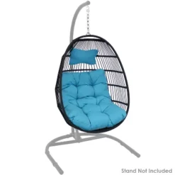 Sunnydaze Decor Sunnydaze Outdoor Resin Wicker Julia Hanging Basket Egg Chair Swing With Cushions And Headrest - 2pc -Garden Furniture Store GUEST 98d48454 98ae 46e6 b029 eb7158a32973